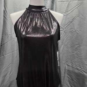 NWT 3rd & Malt Shimmering Black Halter Top